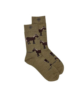 Everyday Merino Socks - Moss Horse