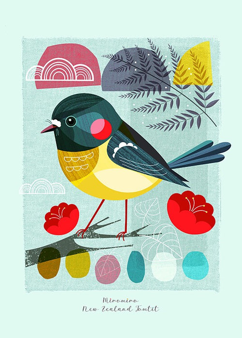 Mattboard Print - Miromiro, Small Birds Of NZ