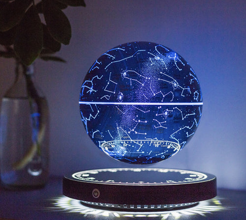 Auto Rotate Floating Night Light Moon  Black 14cm