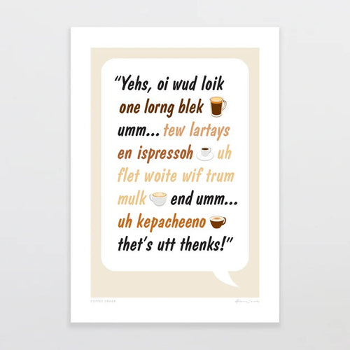 A4 Art Print - Coffee Order