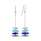 NZ Made Glass Earrings - Pancake Stack