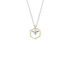 Sterling Silver Necklace - Honey Bee Necklace (Luck)