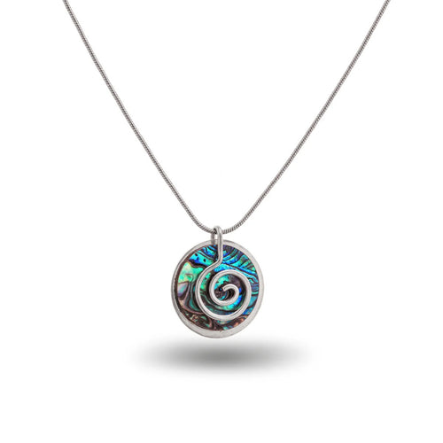 Silver Pāua Spiral Choker