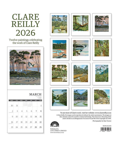 Clare Reilly - 2026 Wall Calendar