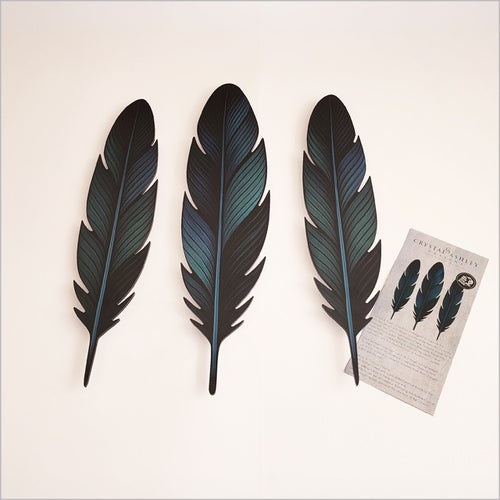 ACM Printed Tui feathers Set of 3