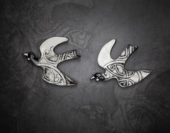 NZ Made Ceramic Kowhaiwhai Tui