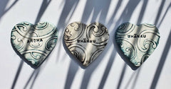 NZ Handmade Kowhaiwhai Ceramic Heart