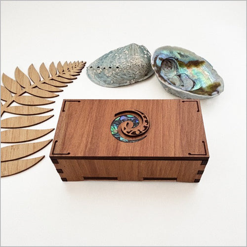 Small RectangleTrinket Box Relief - Koru