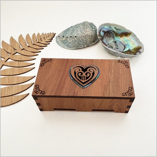 Small RectangleTrinket Box Relief - Heart