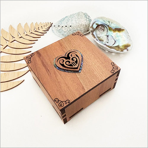 Small Trinket Box Relief-Koru Heart