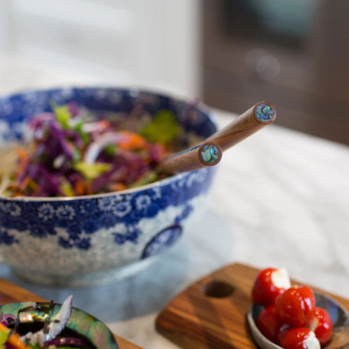 Salad Servers - Paua Rimu
