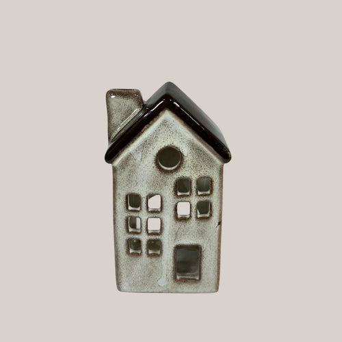 Toasted Marshmallow Cabin - Tea light house 10cm