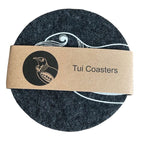 Jo Luping Design - Tui On Dark Grey Set of 4 - Ecofelt Coaster