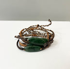 NZ Greenstone / Pounamu Adjustable Oval Bracelet (Brown)