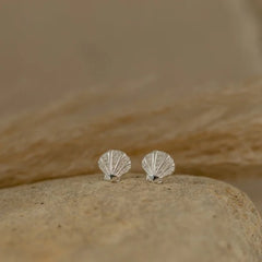 Sterling Silver Earrings - Evolve Seashell (Patient)