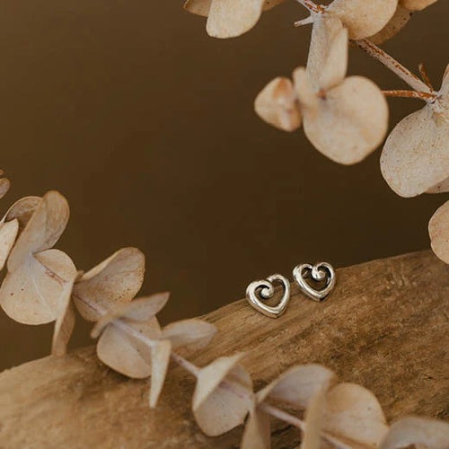 Sterling Silver Earrings - Heart of NZ