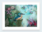 Framed Art Print - Nestled In Nature - Springtime Kingfisher
