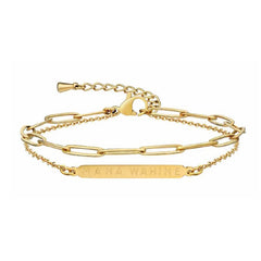 Little Taonga - Mana Wahine Double Chain - Gold Plated