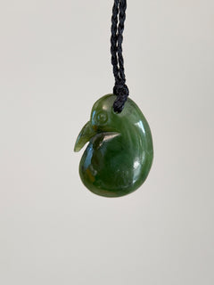 NZ Greenstone Pendant Kiwi Guardian 30mm