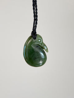 NZ Greenstone Pendant Kiwi Guardian 30mm
