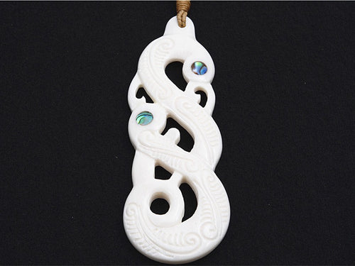 Premier manaia bone carving pendant
