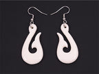 Boxed Whale-tail - Bone Carving Earrings