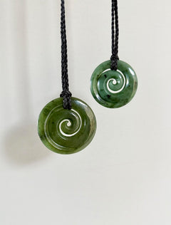 NZ Greenstone Pendant Koru 40 - 50mm