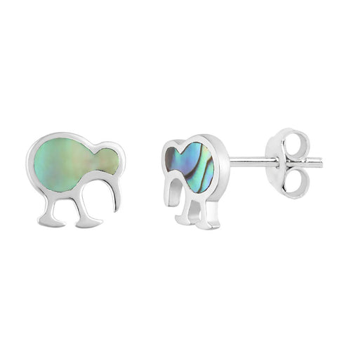 Sterling Silver Earrings - Paua Kiwi