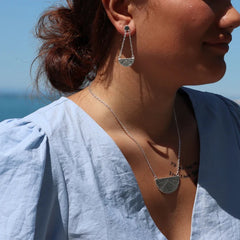 Maunga-nui  Breastplate Necklace - Silver