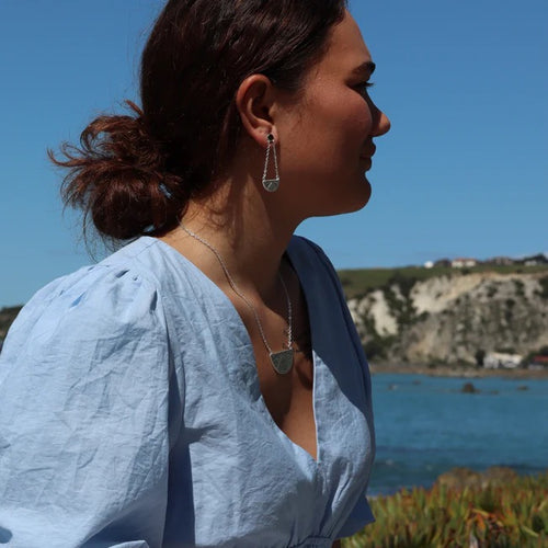 Maunga-nui  Breastplate Necklace - Silver