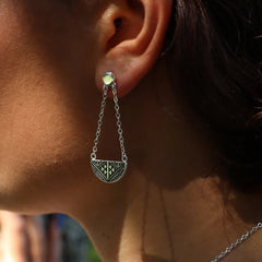 Niho Breastplate Earrings - Silver