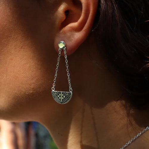 Niho Breastplate Earrings - Silver