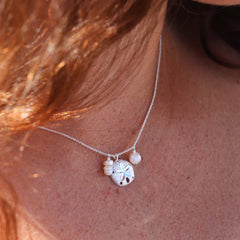 Sterling Silver Sand Dollar and pearl necklace