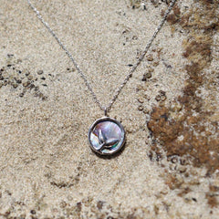 Sterling Silver Necklace - Paua Whale