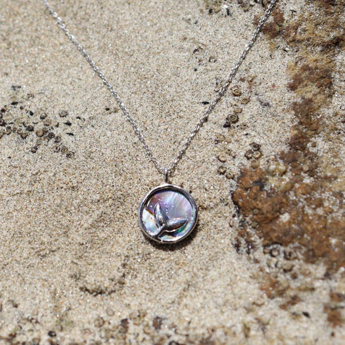 Sterling Silver Necklace - Paua Whale