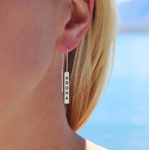 Te Reo - Aroha (Love) Thread Earrings