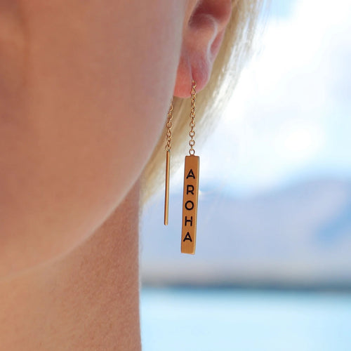 Te Reo - Aroha (Love) Thread Earrings
