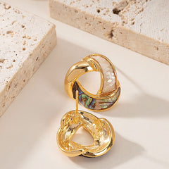 Eco-friendly Brass Earrings - Circle