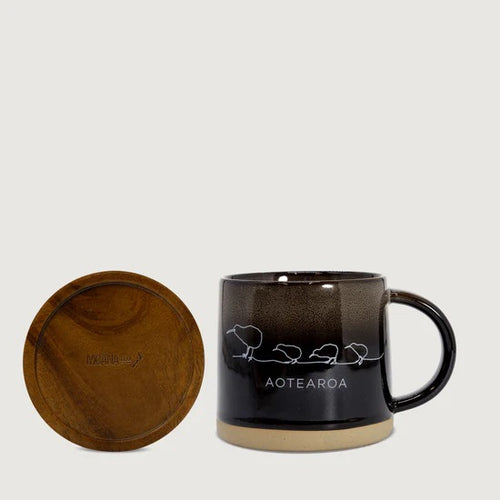 Glazed Ceramic Mug  (Kiwi Black)