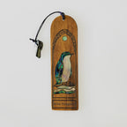 Bookmark - Wood - Blue Penguin