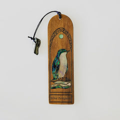 Bookmark - Wood - Blue Penguin