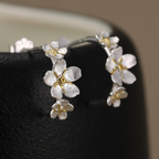 Sterling Silver Earrings - Tri Manuka Blossom