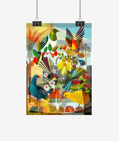 Tea Towel - NZ Flora and Fauna