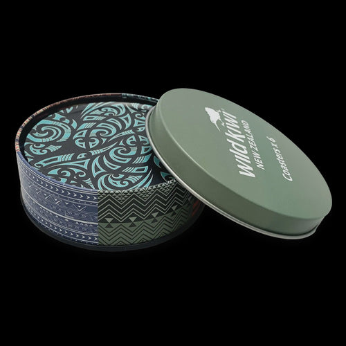 Wild Kiwi Coaster Set 6 - Kowhawhai designs