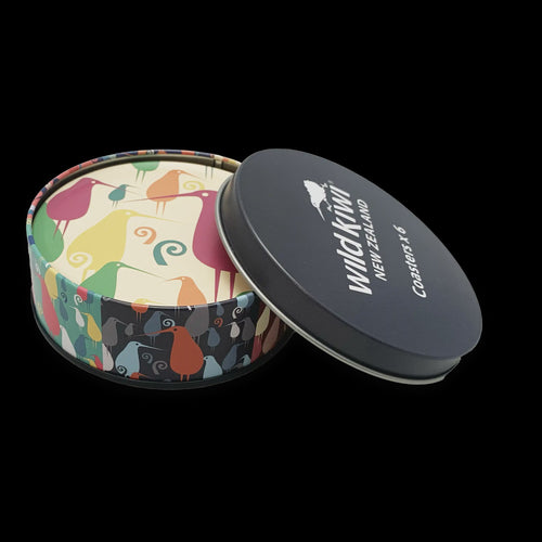 Wild Kiwi Coaster Set 6 - Retro Kiwi
