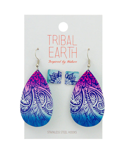 Tribal Earth Mandala Earrings