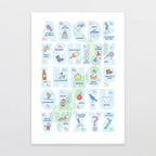 A4 Art Print - A To NZ