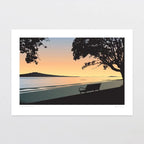 A4 Art Print - Rangitoto Sunrise