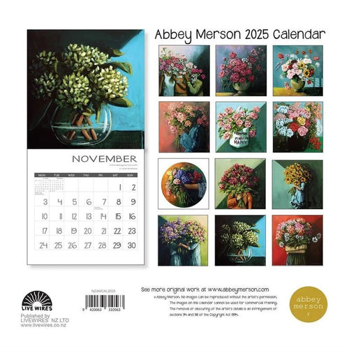 Abbey Merson 2025 Wall Calendar2