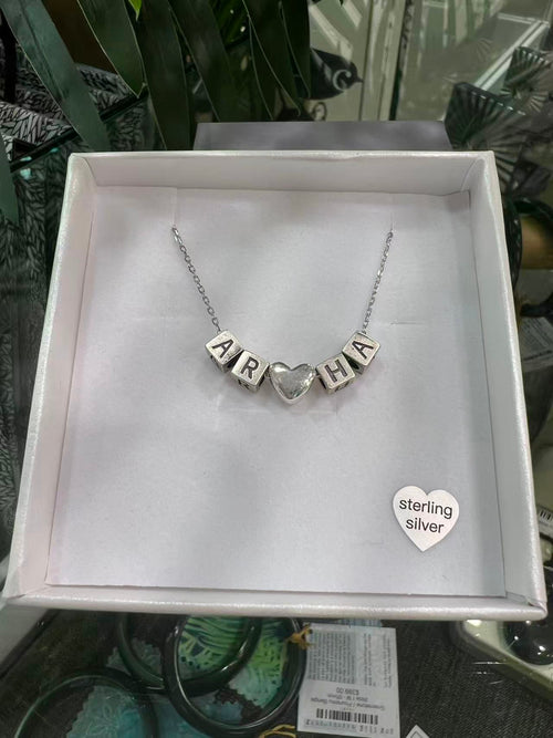Sterling Silver Necklace - AROHA Cube